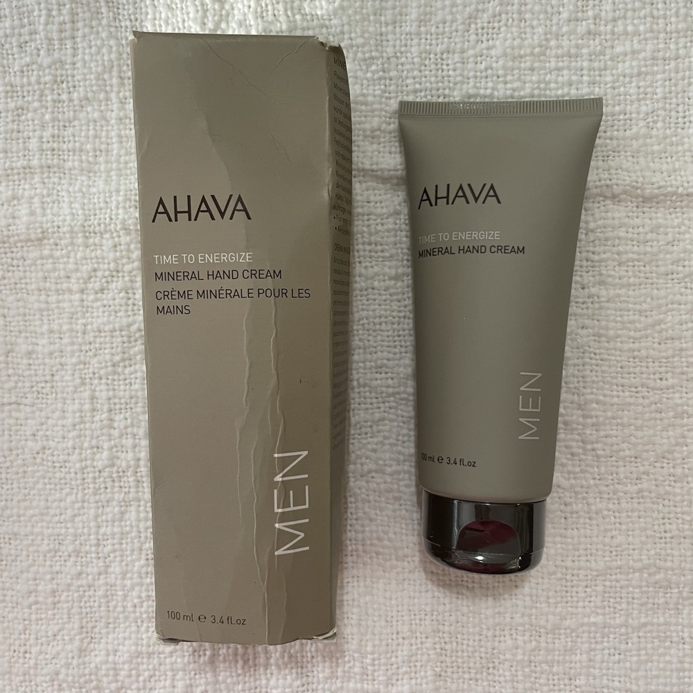 Ahava Time To Energize Mens‎ Mineral Hand Cream Dead Sea 3.4 Oz NEW Gift Spa